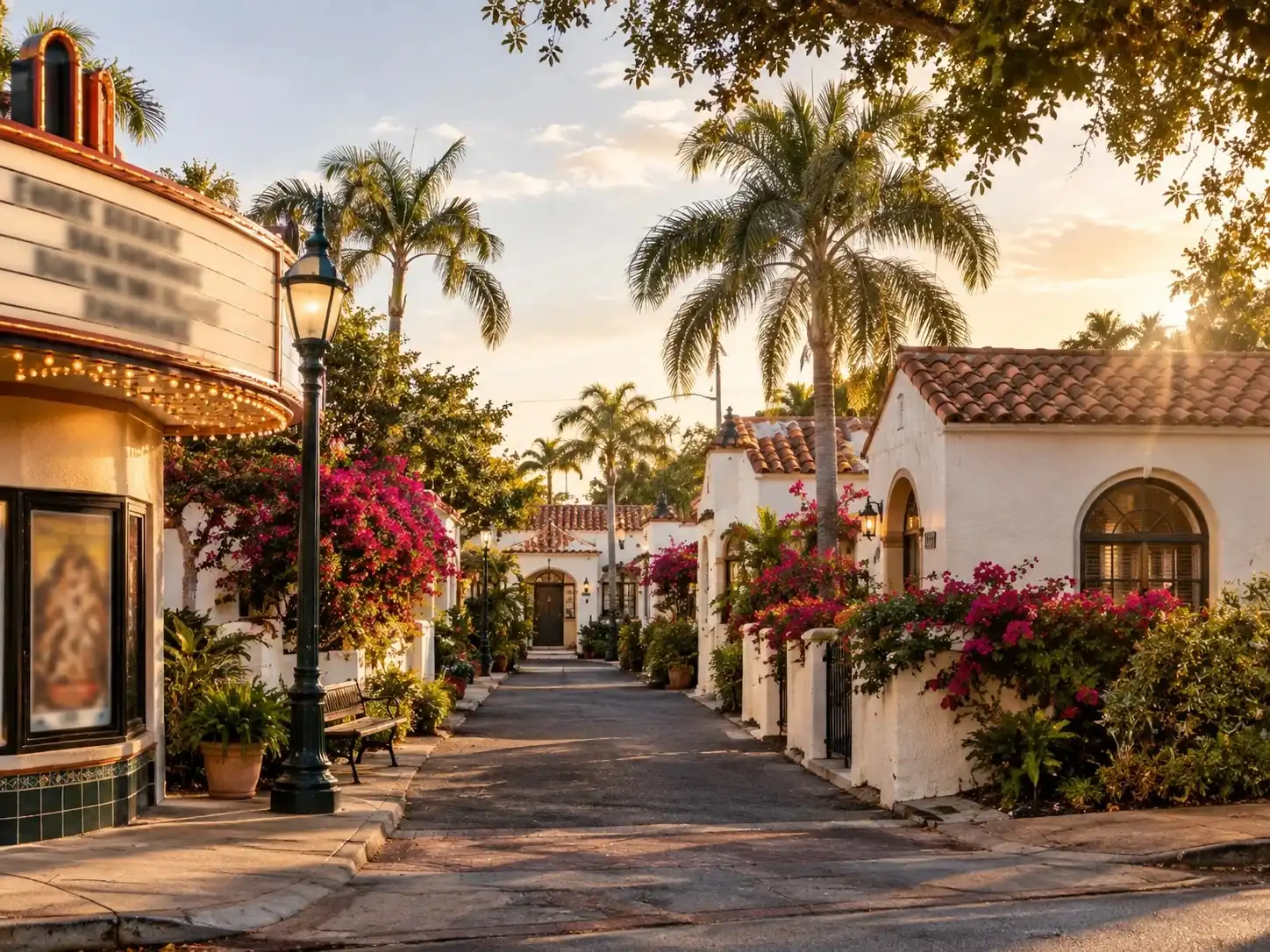Charming courtyard shops and apartments in Burns Court, Sarasota