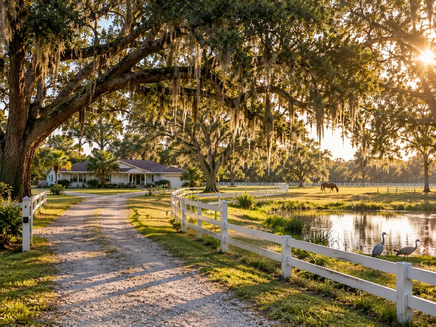 Ranch homes on large lots in Desoto Acres, Sarasota