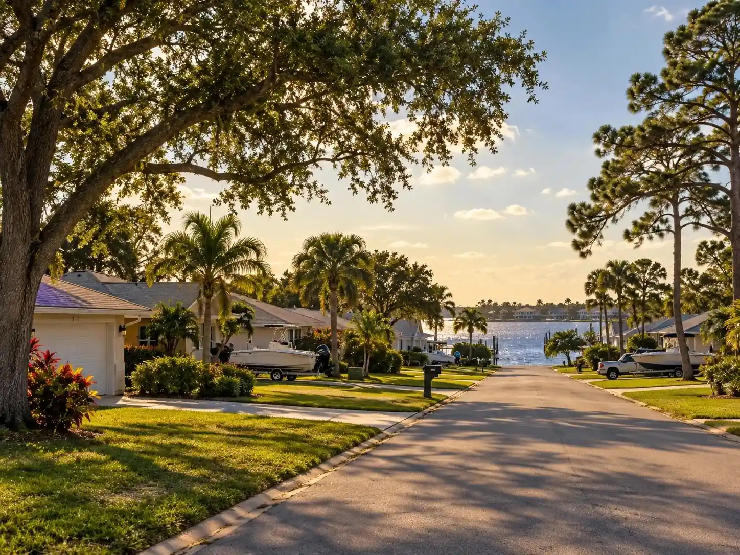 Canal-front homes in South Venice, Florida